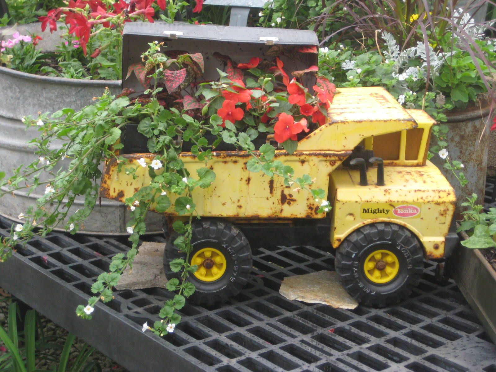 Tonka truck planter