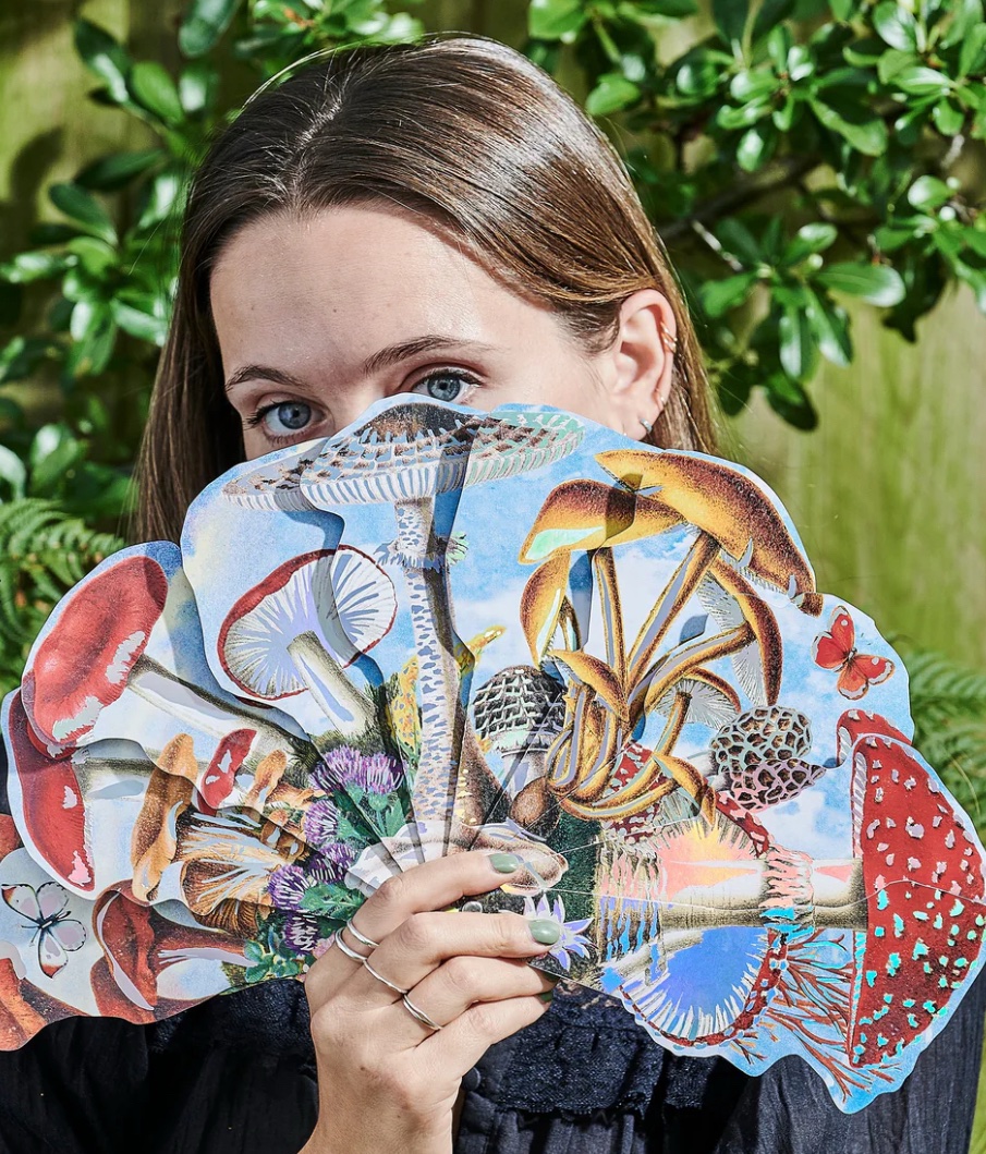 Eeboo Paper Fans Mushroom
