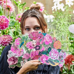 Eeboo Paper Fans- Sarah’s Birds & Flowers