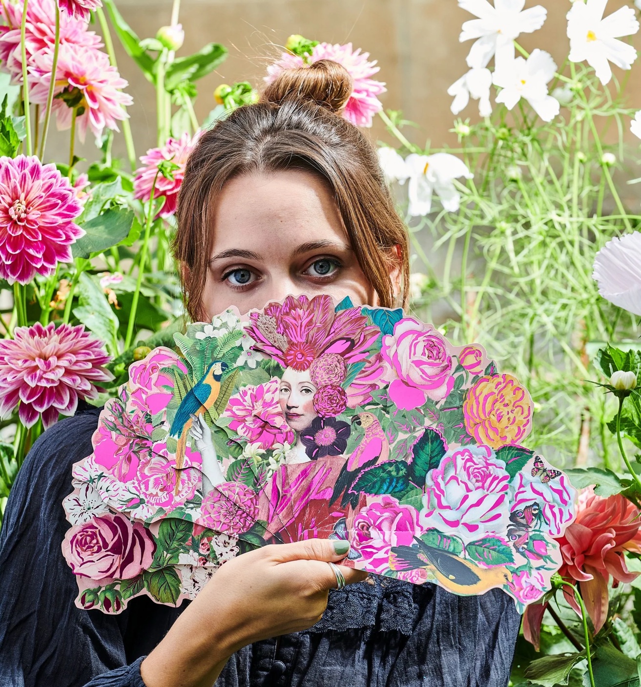 Eeboo Paper Fans- Sarah’s Birds & Flowers