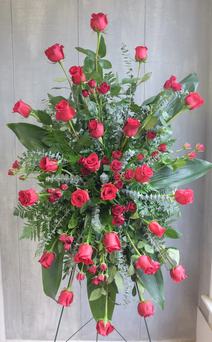 Two Dozen Roses Standing Spray - Customizable Colors